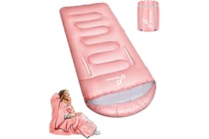 Sportneer Sacco a pelo indossabile a 0 gradi per adulti e bambini, calpestabile con cerniere sul braccio, impermeabile e caldo fino a -6,7 °C, compatto per campeggio, stadi, viaggi, zaino in spalla e