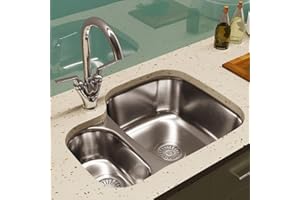 Astini Renzo 1.5 Bowl Brushed Stainless Steel Undermount Kitchen Sink LHSB