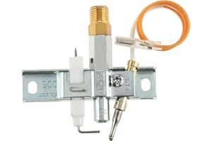 gohantee LPG Gas ODS Pilot Burner Kit, Thermocouple Spark Ignition Gas Water Heater Propane Igniter Kit DIY Safety Replacement Parts for Natural Gas Heater, Fire Pit, Fireplace (M10x1)