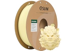 eSUN Modernizacji Filament do drukarki 3D Matowy PLA, Matowy Filament PLA 1.75mm, Dokładność wymiarowa +/- 0.02mm, Szpula 1KG (2.2 LBS) Filament do drukarek 3D,Matowy Migdałowy Żółty
