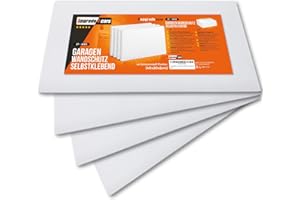 ‎UPGRADE4CARS Upgrade4cars Osłona ściany garażowej, samoprzylepna, biała, ochrona krawędzi drzwi samochodu, osłona ściany garażu, ochrona przed najechaniem