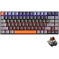 MACHENIKE Gaming Keyboard Brown Switch 84 Keys (K500A-B84), Mechanical Keyboard Gaming with HUANO Hot Swappable Switch LED Backlit USB-C Wired Durable PBT Keycaps 75% Compact Keyboard