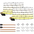 BTF-LIGHTING FCOB COB FOB Flexible High Density CCT LED Strip 2x5M 640LEDs/m DC24V 14W/M Tunable 3000K-6000K CRI＞90 Dimmable deformable LED Strip Light for DIY Interior Decoration(Strip only)