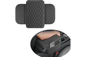 WEICLIANHP Coussin Accoudoir Voiture Universel avec 2 Poches de Rangement, Housse en Cuir PU avec Mémoire de Forme, Rehausseur Confortable pour Accoudoir Central, Idéal pour Voitures, Camions et SUV