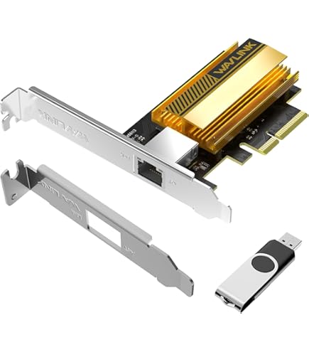 Carte Réseau Intel 10 Gigabit Ethernet – PCIe X4 – 2 Ports RJ45 (AQC107/ASM1182) – NEUVE
