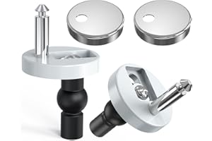 Upgrade Toilet Seat Fixings Quick Release 2Pack, Ancable Universal Top Fittings Quick Release Toilet Seat Hinges for WC Toilet Blind Holes