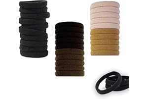 ADSPOW Goma de Pelo (30 Piezas), 5 Colores Gomas, Suaves Cintas Elásticas para el Pelo, Adecuado para Niñas y Bebés