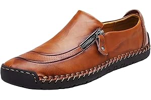 Dinglong Mocassini Uomo Scarpe in Pelle da Uomo Casual Business Casual con giunture Inglesi Superiori in Pelle Laccata da Uomo Nuove Mocassini Uomo Scarpe Uomo Scarpe Antinfortunistiche Uomo