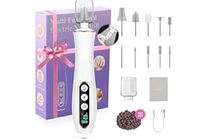 ‎KARRONG Karrong Maniküre Set Elektrisch Kabellos, Elektrische Nagelfeile mit 10 Aufsätzen, Elektrische Nagelfräser Akku, Nagelpflegeset mit 10 Geschwindigkeiten LED Licht für Gelnägel Acrylnägel
