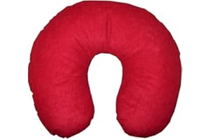 NATALIA SPZOO Rogal podróżny materiał nadaje się do prania antyalergiczny welurowe (czerwony)