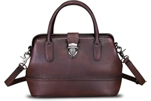 IVTG Genuine Leather Satchel Handbag for Women Purse Top Handle Bags Handmade Vintage Crossbody Bag Purses