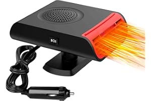 Leaflai Calentador de coche, 150 W, calentador de coche portátil 2 en 1, ventilador de refrigeración para interior del coche