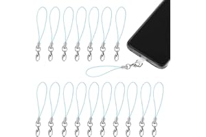 NIANOPKM 50 Stück azul Cordón para teléfono móvil para llaveros, anillas para teléfono móvil con mosquetón, correa para anilla de teléfono, cordón para colgante de teléfono móvil, colgante para llave USB
