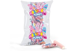 iChuches- Esponjitas Top Mallows Envueltas De Colores Para Mesas Dulces, Bolsas De Cono, Piñatas. Sin Gluten, Sin Lactosa, 0% Materia Grasa. Marshmallow (Sponge Rosa, 110)
