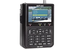 POFET satellitmätare satellitfinder, satellitfinder signalmätare, med 3,5 tums LCD-display data digital satellitsignal finder