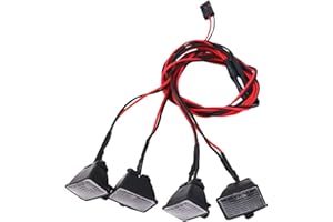 WANGCL Luces de coche RC Crawler luces de techo RC Kit de 4 LED para control remoto 1/10 Monster Truck RC Crawler compatible con SCX10 TRX4