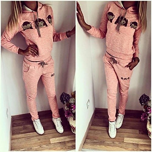 XJoel Autumn New 3D Monkey Pattern Print Long-Sleeved Casual Hooded Sweater Suit