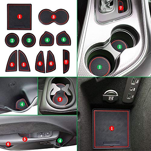 SENYAZON - Tapete Antideslizante para Puerta de Dodge Challenger 2015-2019