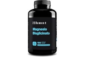 Magnesio Bisglicinato, 350 mg di magnesio elementare/dose giornaliera | Scorta per 3 mesi con 180 Capsule Vegane | Anti Stress e Fatica | Dosaggio Potente & Alta Biodisponibilità | Zenement