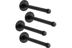 IBUYKE TYJ004H 4 st 30 cm industriell klädstång multifunktionell klädhängare väggmonterad robust rustik gör-det-själv hyllkon
