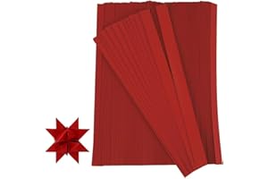 Creativ Company 20932 Papierstreifen zum Falten von Sternen, 500 Stück, Rot