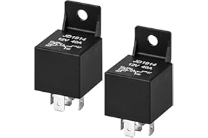 ALFFREUDE 2 Pezzi Relè 5 Pin 12V 40 A Contatti Relè Universale Relay Relais per Heavy Duty Auto, Camion, Motociclo, Barca