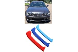 BizTech ® Clip In Grille Inserts Compatible with Series 3 Coupe 2003-2006 E46 11 Beams Stats Bars Bonnet Hood Kidney Stripes Cover