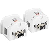 LACTIVX Wii Motion Plus Adapter, 2 Packs Upgraded Motion Attachment for Wii Remote Controller (White)