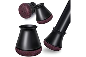 OCONDA 24 Pezzi Gommini per Sedie Rotondi Silicone, Feltrini per Gambe di Mobili, Proteggere il Pavimento dal Rumore Nero (Fit:14-20mm)