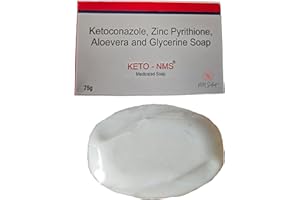 NM SELECT Keto-conazole, Aloevera and Glycerin Antifungal Soap Helps Wash Away Ringworm, Jock Itch, Dry Skin, Dandruff, Acne, Psoriasis, Yeast, and Athlete's Foot - 75g