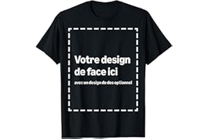 MODIFY BY AMAZON MERCH ON DEMAND T-Shirt Personnalisé Avec Votre Image Recto-Verso
