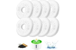 Toaren 8 sztuk filtrów fontannowych dla kotów,wymienne filtry fontannowe dla kotów,filtr z węglem aktywnym dla kotów,fontanna fontannowa dla kotów 3L,filtr Catit dla kotów,psów