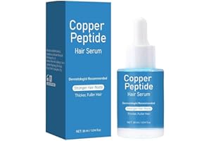 ORKNGLOWY Copper Peptide Hair Serum Growth for Women & Men, Hair Serum for Hair Growth with Castor Oil, Reduces Hair Loss, Promotes Hair Regrowth, Repair Damaged Hair, Hair Oil for Dry Damaged Hair