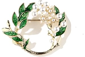 CROWNOFRIBBONS Lily Of The Valley Brooch Gifts, Queen Elizabeth's Favourite Flower White