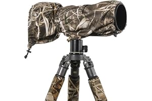 LensCoat Raincoat RS for Camera and Lens, Large Rain Cover Sleeve Camouflage Protection (Realtree Max4 HD) LCRSLM4