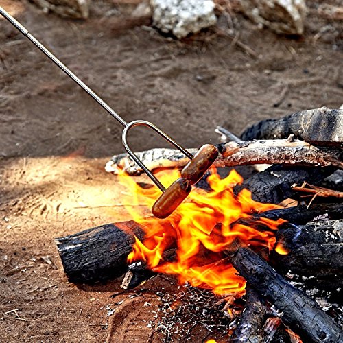 Marshmallow Roasting Forks, Set Of 5 Extendable BBQ Skewers Toasting