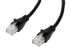 Amazon Basics Cable de Red Ethernet con Conectores RJ45 (Cat. 6, 1000 Mbit/s) para Ordenador Personal, 1.5m (Paquete de 1), Negro