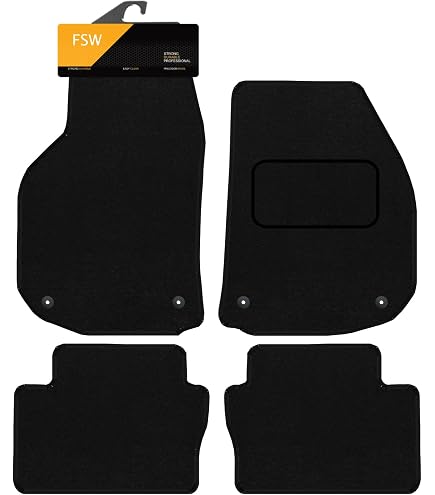 JVL Fully Tailored Black Rubber Car Mats For Vauxhall Zafira B 2005-2014 (4-Piece Set) RHD
