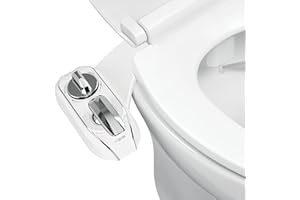 LUXE Bidet NEO 320 Plus - Accesorio para asiento de inodoro de bidé de agua caliente de próxima generación con innovadoras bisagras EZ-Lift, boquillas dobles y modo de autolimpieza de 360° (cromado)