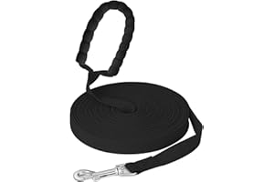 Mainiusi Medium Dog Leads 30m, Training Lead for Dogs with Padded Handle, Extra Long Line 30m Long Dog Leash for Recall Training, Tracking Leash for Dogs, Ideal for Yard, Lawn, Park, Beach, Obedience