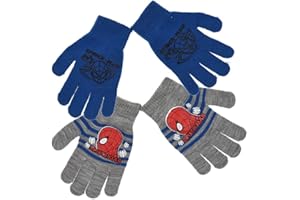 -SPIDERMAN Lot de 2 Gants enfant garçon Spider-man 3 coloris TU (4 à 8ans)