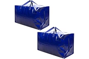 VENO 2-pak wytrzymałych dużych rozmiarów organizer do przechowywania z zamkami błyskawicznymi i kieszenią na etykietę do przenoszenia, przechowywania ubrań, torby na pranie, pakowania, niezbędnych