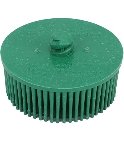 Disque à Poils De 2 Pouces, Brosse Abrasive En Caoutchouc Emeri Meule De Polissage Pour Lelimination Des Bavures Et De La Rouille Vert 91899039