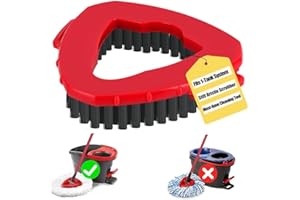 BONISON Spin Mop Replacement Scrub Brush Compatible With Vileda Turbo Mop System More Bristles Stiff Scrubbing Head for Bathroom Kitchen Deck Pool, Easy to Install Long-lasting Cleaning Scrubber Head