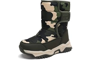 CERYTHRINA Enfant Bottes de Neige Garçon Filles Hiver Chaussures Chaud Botte Hiver Pour D'hiver Fourrure Chaudes Souple Fourrée Doublé Antidérapant Sole Étanche Bottes de Neige