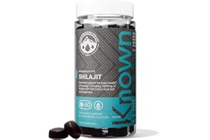Known 1600mg Shilajit Gummies with Ashwagandha – Blackcurrant Flavour – Vegan Gummy Supplement – 50% Fulvic Acid with Vitamin B12 & Zinc – Energy & Metabolism – 1 Month Supply – for Men & Women