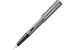 ‎LAMY Lamy AL-star graphite Füller – Füllhalter mit ergonomischem Griff & polierter Stahlfeder in Strichbreite M – leichtes Aluminiumgehäuse – inkl. Tintenpatrone T 10 blau – Rechtshänder
