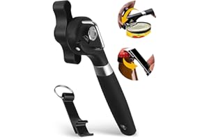MOXTOYU 2 in 1 Can Openers That Work, Smooth Edge Ergonomic Handle Tin Openers, Easy to Use Can Openers for Seniors with Arthritis, Lightweight Tin Opener for Home and Kitchen, Baking Room, Camping