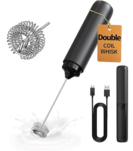 Mousseur à Lait électrique GRIFEMA - Rechargeable USB-C, 13000 Tr/min - Pour Café, Latte, Cappuccino, Matcha
