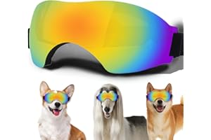 NICERINC PET Medium Dog Sunglasses, Dog Goggles with Adjustable Strap, UV Protection, Winproof Puppy Sunglasses